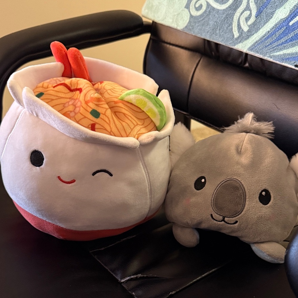 Ramen/Sushi Reversible Squishmallows and Reversible Happy/Sad Koala Plushie